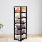 6-Layer Modular Plastic Drawer Storage Cabinet