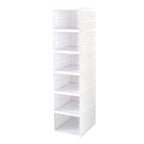 6-Layer Stackable Foldable Storage Organizer Cart for Clothes, Kitchen, Closet & Bathroom