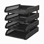 4-Layer Multifunctional File Rack with Drawers for Office Desk