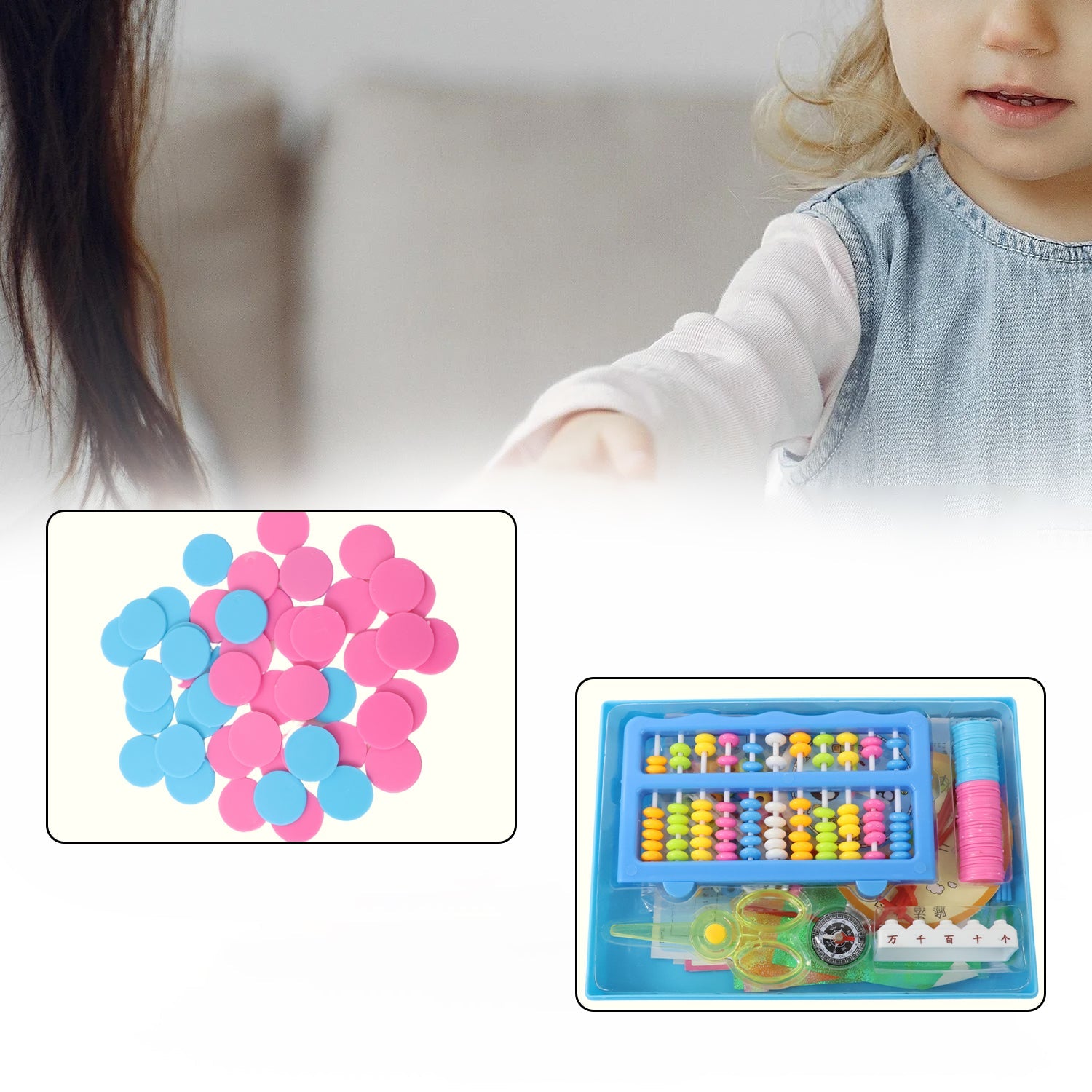 Abacus 11 Rods Counting Abacuses Toy Bead Educational Tools (1 Set)