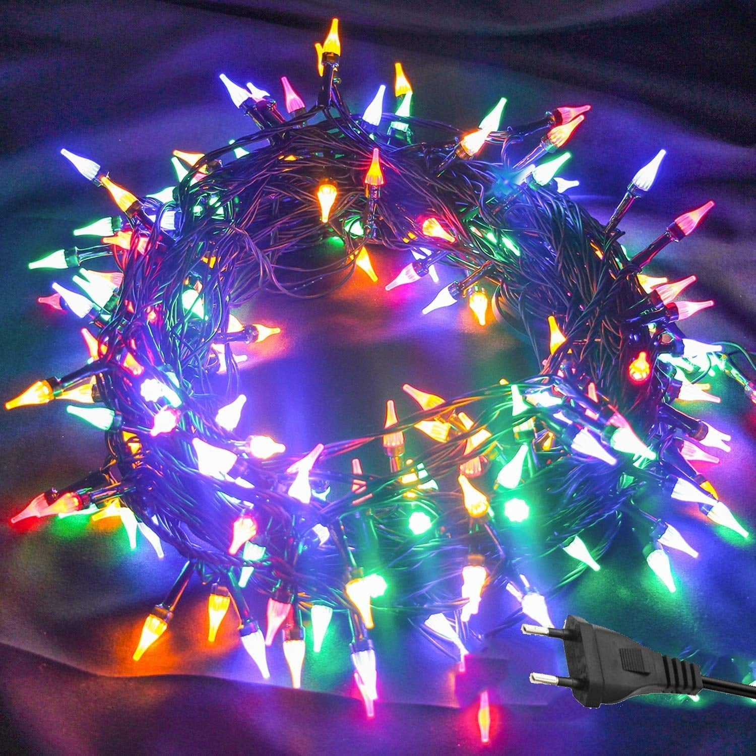 Multi-color flower LED light string for decoration