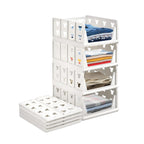 4-layer stackable storage cart, foldable for various needs