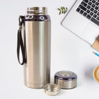 800ml Stainless Steel Water Bottle – Leak-Proof Thermos Flask for Travel, Gym, Office, Home Use (1 Pc)