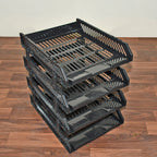 4-Layer Multifunctional File Rack with Drawers for Office Desk