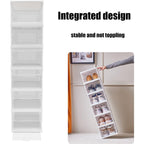 6-Layer Stackable Foldable Storage Organizer Cart for Clothes, Kitchen, Closet & Bathroom