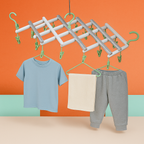 Big Adjustable Clothes Hanger, Windproof Tumble Dryer, Extendable, Socks Washing Liner, Plastic Drying Rack, Sock Hanger, Foldable Hanger, Underwear Dryer with 29 Clips