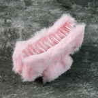 Big-Size Soft Faux Fur Hair Claw Clips (12 Pc)