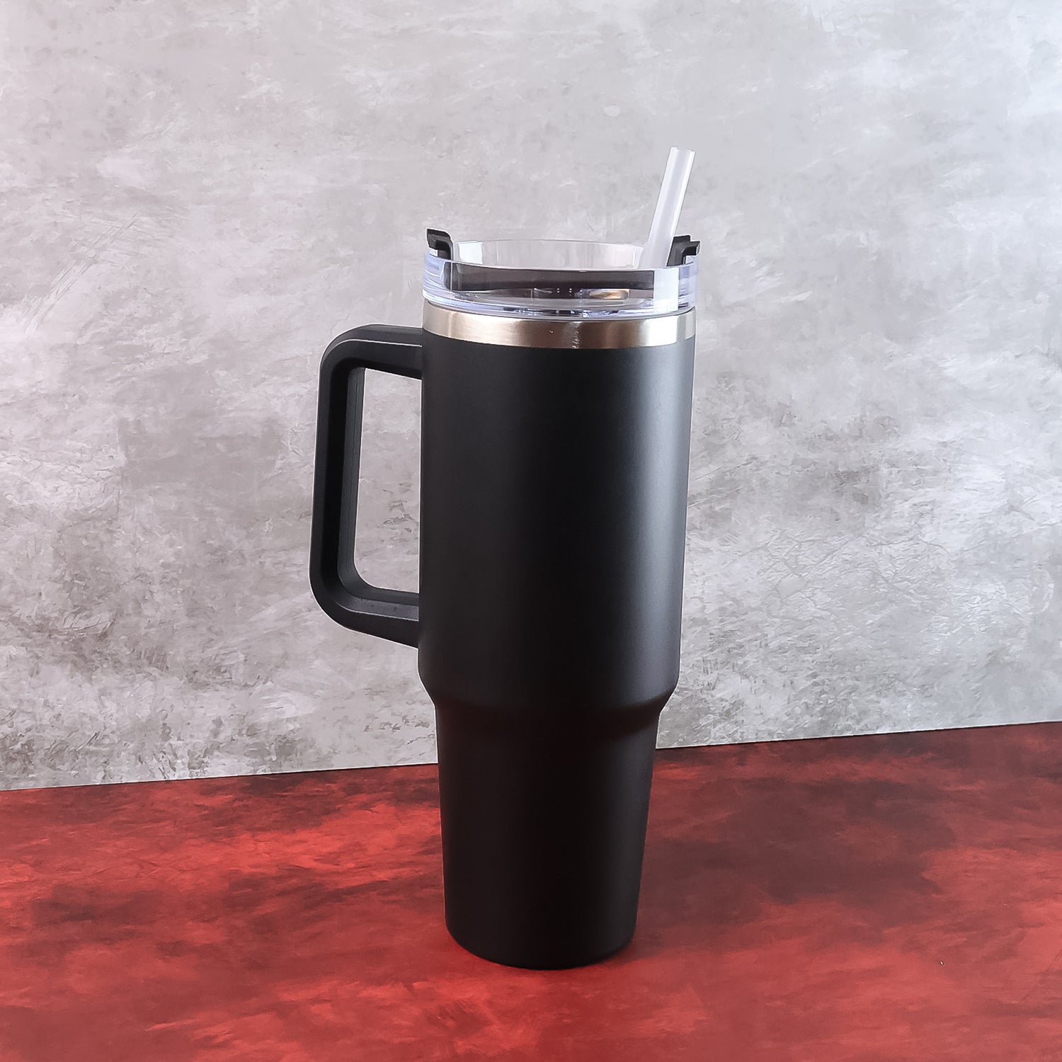 Premium 1200 ML Stainless Steel Vacuum Insulated Travel Mug With Straw And Handle