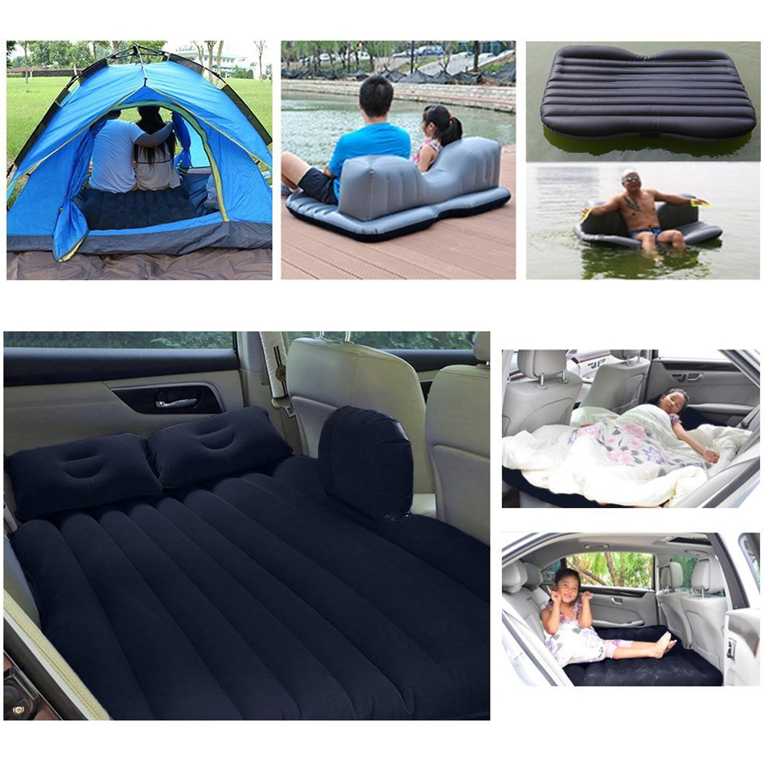 Car Bed Air Sofa With Two Inflatable Pillow And Air Pump