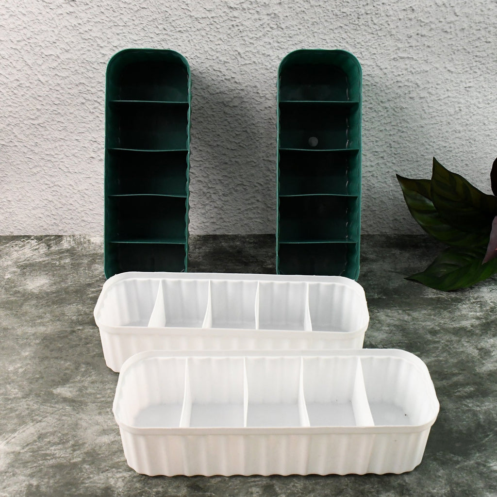 5 Compartments Socks / Handkerchief / Underwear Storage Box Socks Drawer Closet Organizer Storage Boxes (pack of 4)