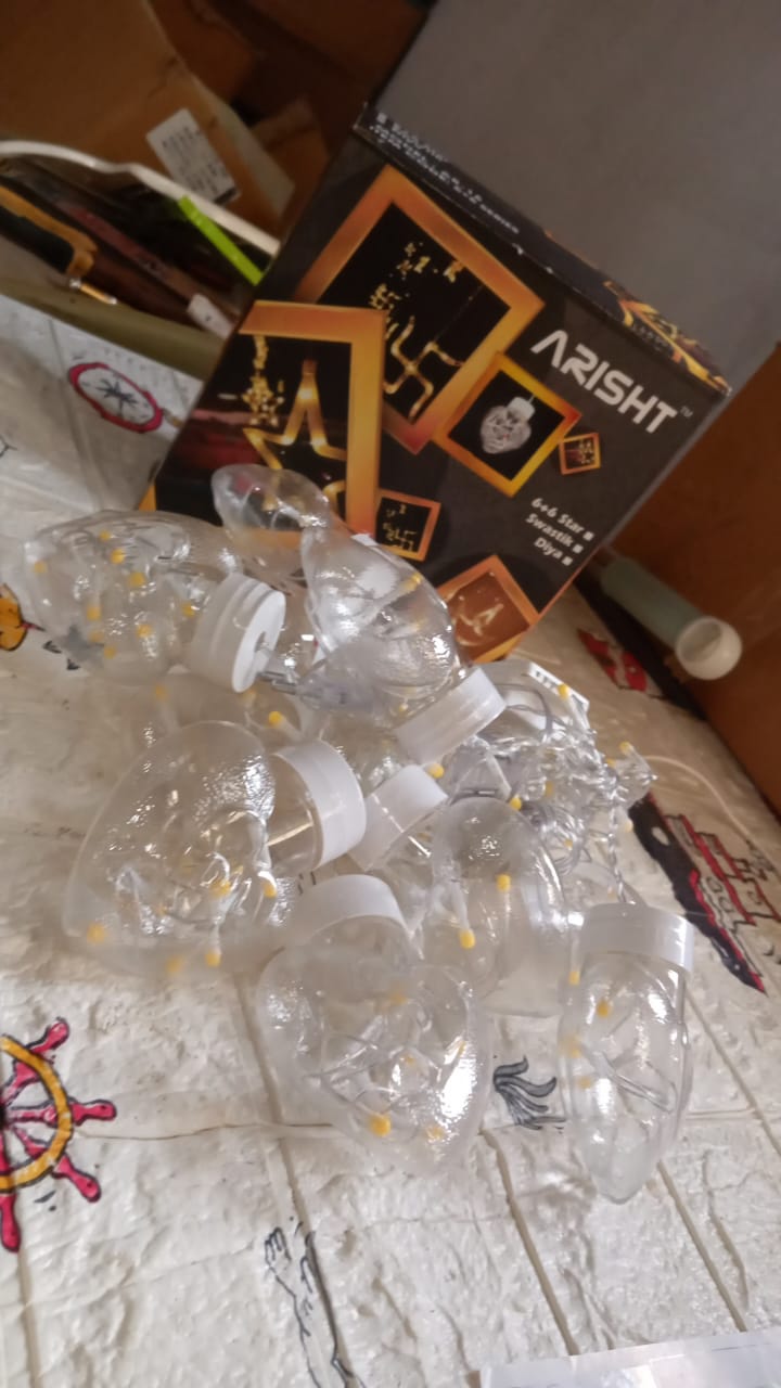 LED string lights with heart-shaped wish balls