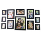 Premium Black Photo Frame Set 12 Pcs Wall Hanging Gallery Frames