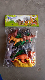 Animal Kingdom Plastic Toy Set for Kids (14 PC)