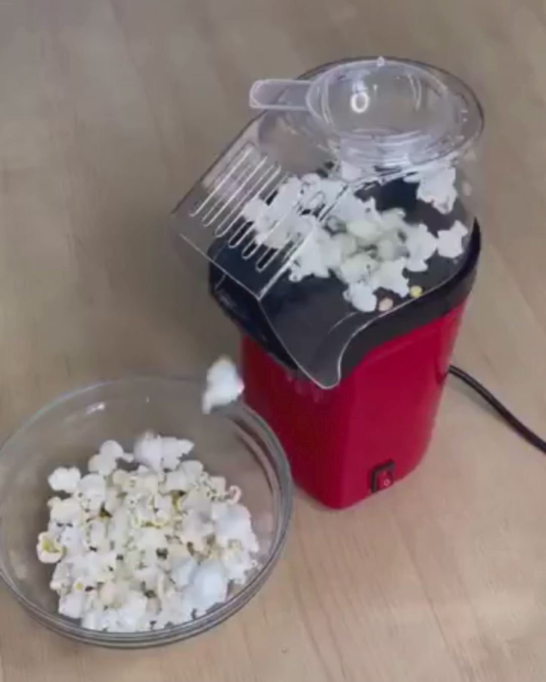 🍿 Hot Air Popcorn Maker Machine – Oil-Free, Fast & Healthy Snacking